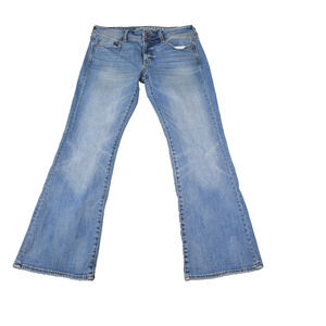 American Eagle Jeans Womens 8 Short (29x27.5) Kick Boot Blue Denim